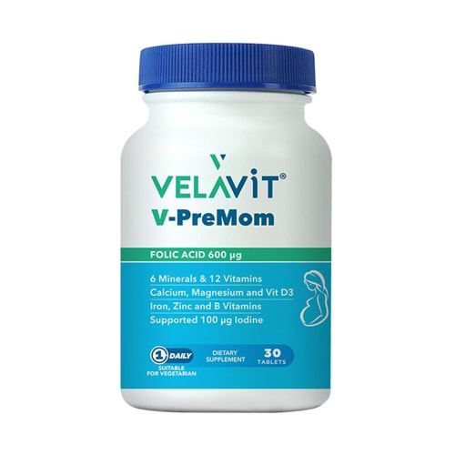VELAVİT V-PREMOM ( FOLİK ASİT 600 MG ) 30 TABLET