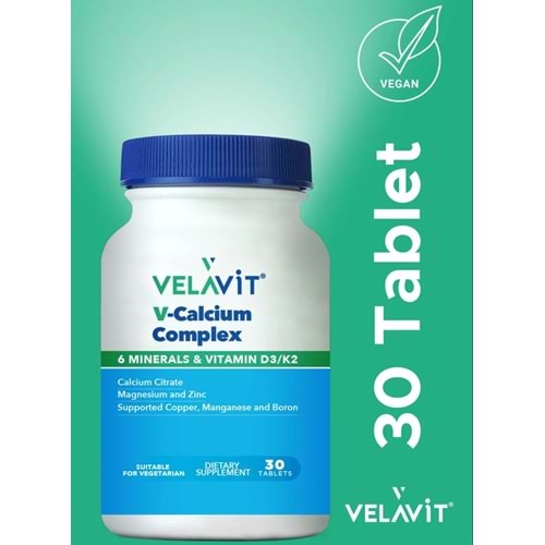 VELAVİT V-CALCİUM COMPLEX 30 TABLET