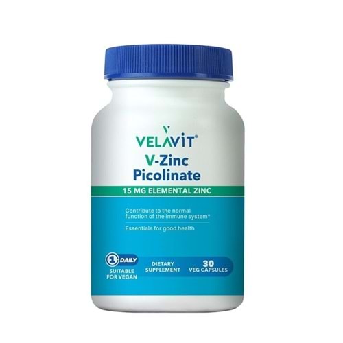 VELAVİT V-ZİNC PİCOLİNATE 30 KAPSÜL