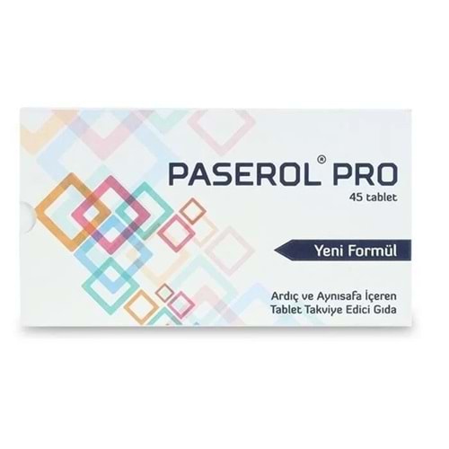 PASEROL PRO ARDIÇ VE AYNISAFA İÇEREN TAKVİYE EDİCİ GIDA 45 TABLET