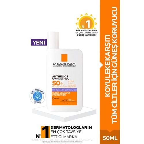 LA ROCHE-POSAY ANTHELIOS UVMUNE ANTİ DARK SPOT SPF 50+ GÜNEŞ KREMİ 50 ML (LEKELİ CİLTLER, HASSAS CİLTLER İÇİN)