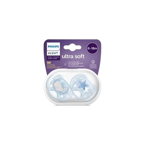 PHILIPS AVENT ULTRA SOFT EMZİK 2 Lİ (6-18 AY / ERKEK / SCF 223/03)