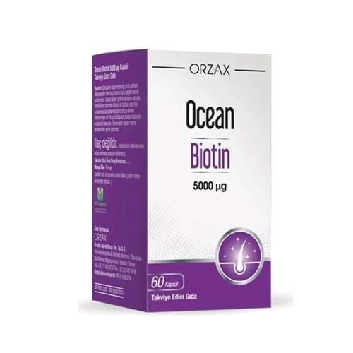 ORZAX OCEAN BİOTİN 5000 MCG 60 KAPSÜL