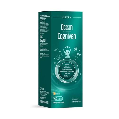 ORZAX OCEAN COGNİVEN ŞURUP 150 ML ( SİTİKOLİN / MANGO AROMALI )