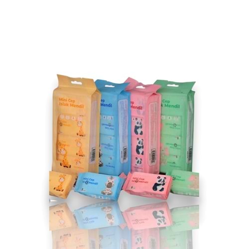 MİNİ CEP ISLAK MENDİL ( 8 x 8 : 64 ADET )