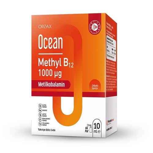 ORZAX OCEAN METHYL B12 1000 MCG ( METİLKOBALAMİN & DİLALTI SPREY / 10 ML )