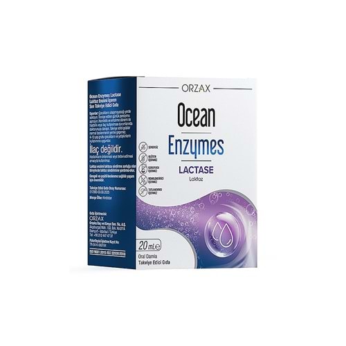 ORZAX OCEAN ENZYMES LACTASE ORAL DAMLA 20 ML ( LAKTAZ ENZİMİ )