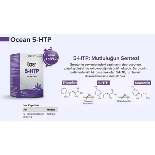 ORZAX OCEAN 5-HTP 100 MG 30 KAPSÜL