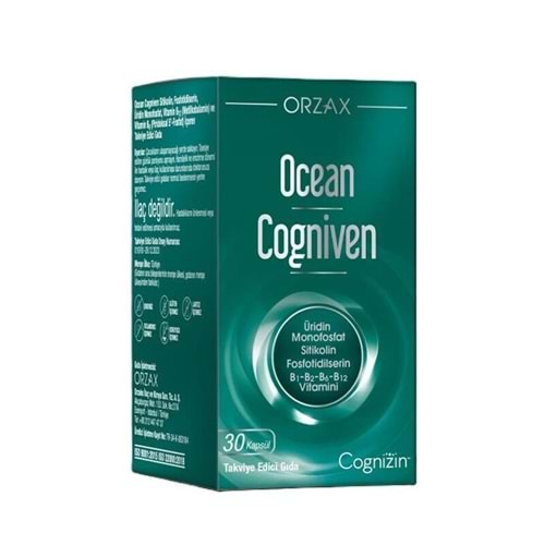 ORZAX OCEAN COGNİVEN 30 KAPSÜL ( ÜRİDİN & MONOFOSFAT & SİTİKOLİN & B1-B2-B6-B12 )