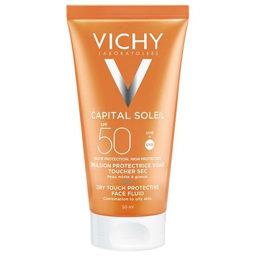 VICHY CAPITAL SOLEIL DRY TOUCH FLUİD GÜNEŞ KREMİ SPF50+ 50 ML ( KARMA VE YAĞLI CİLTLER )