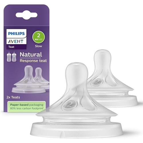PHILIPS AVENT NATURAL RESPONSE BİBERON EMZİĞİ NO 2 ( 0+ AY /2'Lİ )