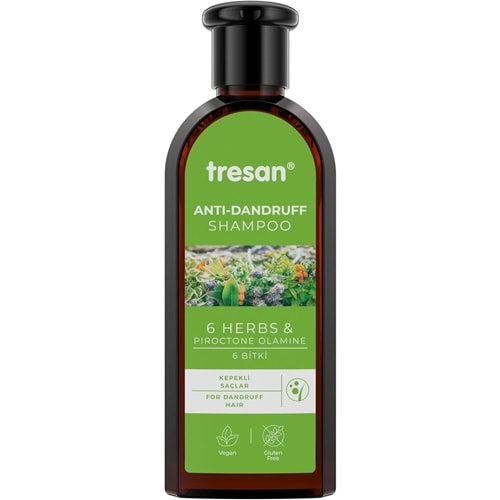 TRESAN KEPEK KARŞITI ŞAMPUAN 300 ML ( KEPEKLİ SAÇLAR / 6 BİTKİ ÖZÜ )