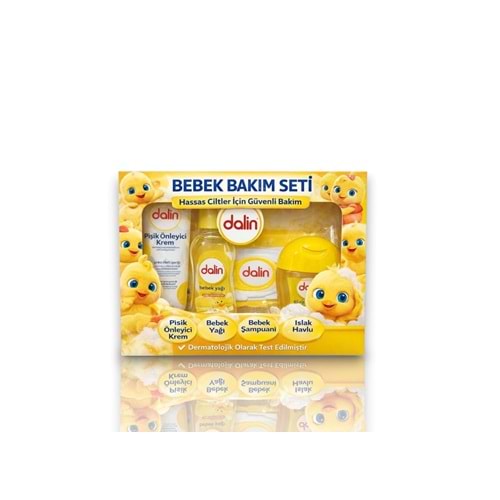 DALİN BEBEK BAKIM SETİ ( PİŞİK KREMİ & BEBEK YAĞI & BEBEK ŞAMP. & ISLAK HAVLU )