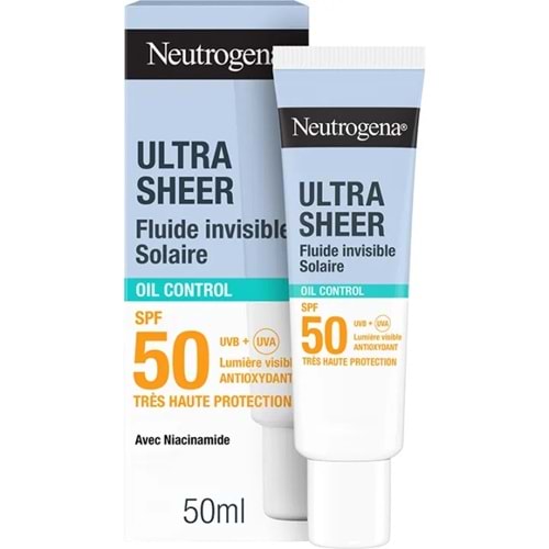 NEUTROGENA ULTRA SHEER OIL CONTROL YAĞLANMA KARŞITI GÜNEŞ KREMİ SPF 50 (50 ML)
