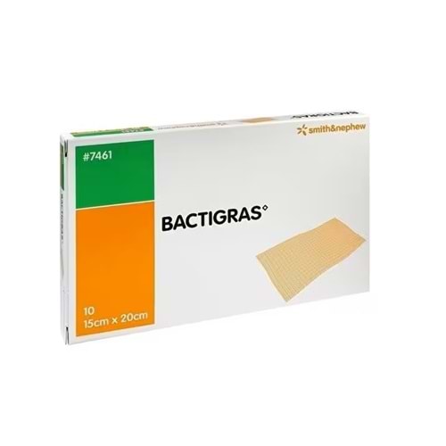 BACTİGRAS ANTİSEPTİK TÜL YARA YANIK BAKIM ÖRTÜSÜ ( 15 CM x 20 CM / 10 ADET )