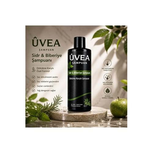 UVEA SAÇ DÖKÜLMESİNE KARŞI ŞAMPUAN 400 ML ( SİDR YAPRAĞI & BİBERİYE ÖZÜ )