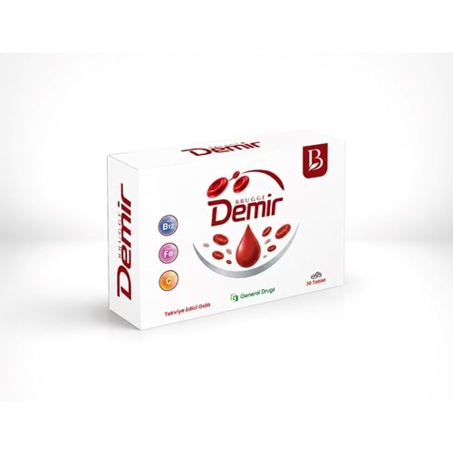 BRUGGE DEMİR KAPSÜL 30 TABLET ( DEMİR & C VİT. & B12 VİT. )