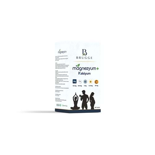 BRUGGE MAGNEZYUM + KALSİYUM TAKVİYE EDİCİ GIDA 60 TABLET