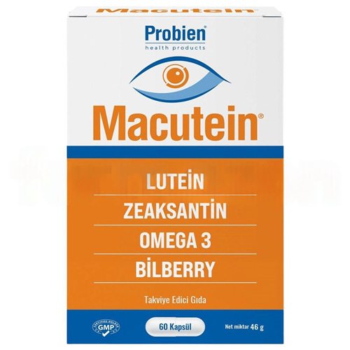 MACUTEİN TAKVİYE EDİCİ GIDA 60 KAPSÜL ( LUTEİN & OMEGA 3 & BİLBERRY )