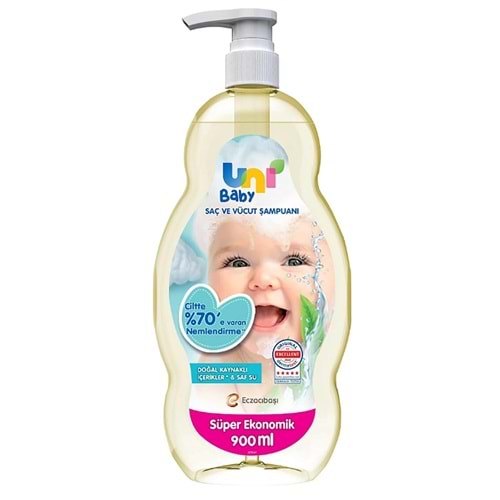 UNİ BABY SAÇ VE VÜCUT ŞAMPUANI 900 ML