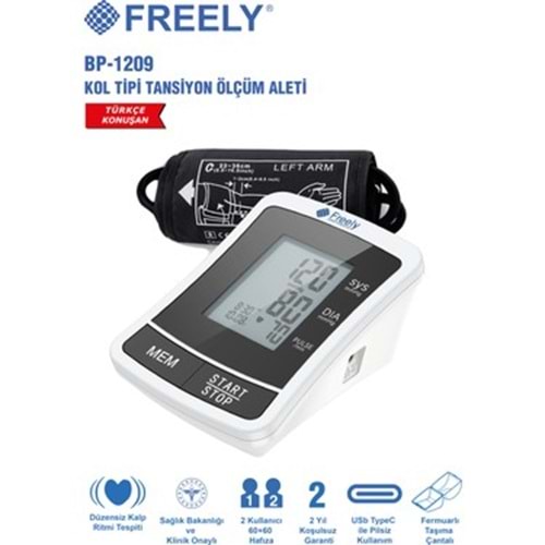 FREELY DİJİTAL KOL TİPİ KONUŞAN TANSİYON ALETİ ( DBP-1209 )