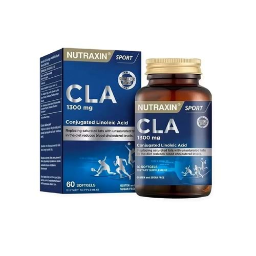 NUTRAXIN CLA 1300 MG 60 YUMUŞAK KAPSÜL ( KONJUGE LİNOLEİK ASİT )