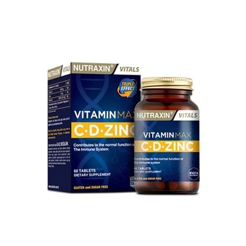 NUTRAXIN VİTAMİN MAX C & D & ÇİNKO 60 TABLET