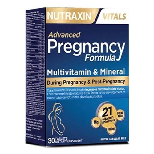 NUTRAXIN PREGNANCY FORMULA 30 TABLET ( MULTİVİTAMİN & MİNERAL )