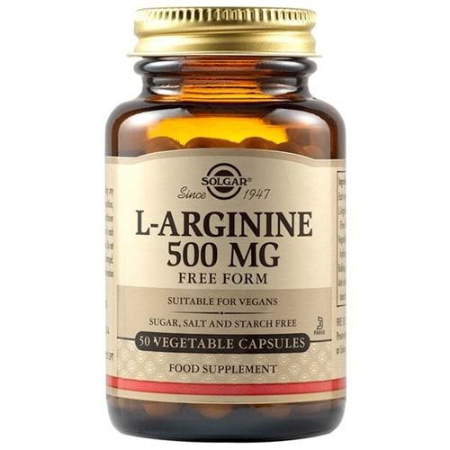 SOLGAR L-ARGININE 500 MG 50 KAPSÜL