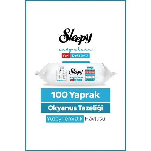 SLEEPY TEMİZLİK HAVLUSU (OKYANUS TAZELİĞİ / 100 ADET)