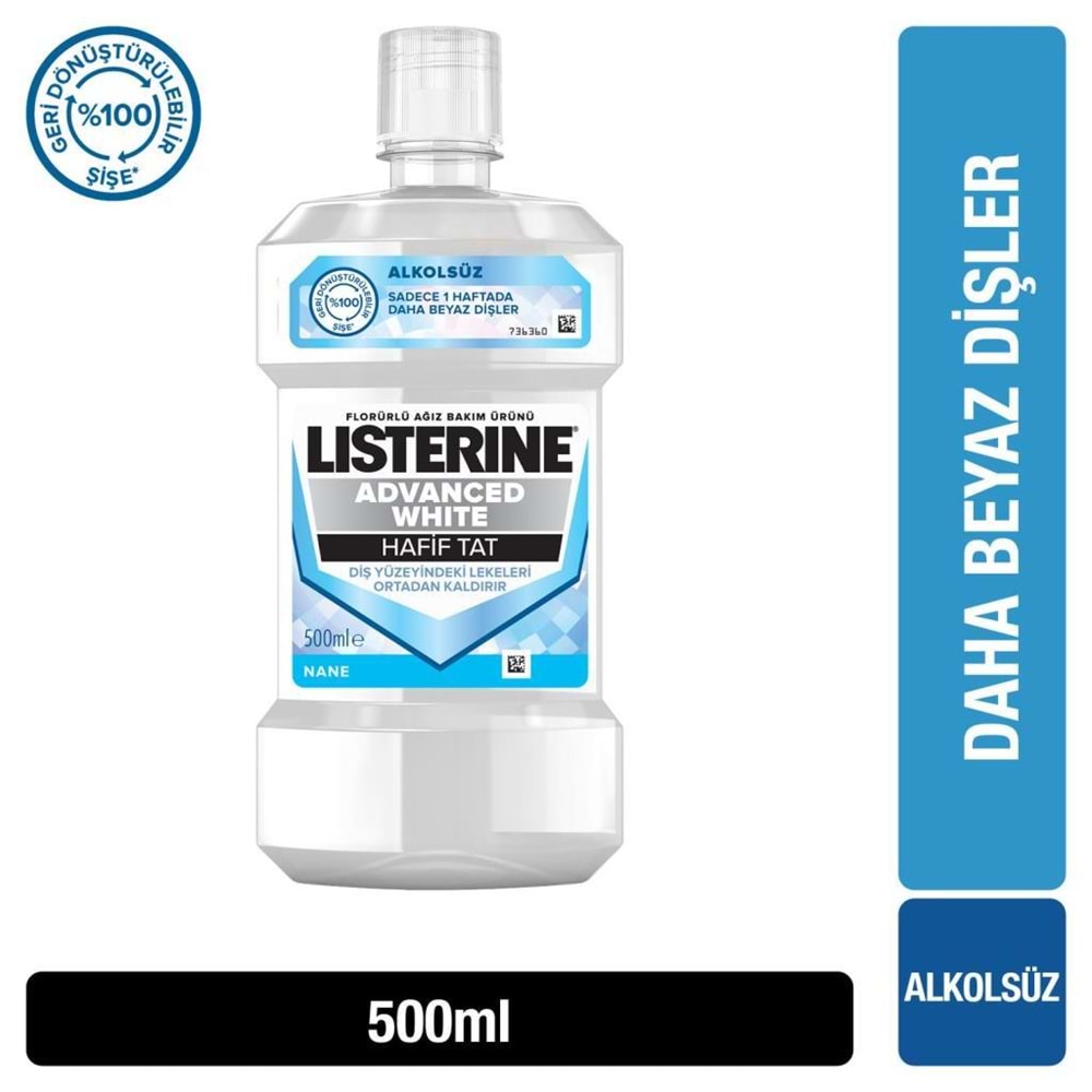 LİSTERİNE AĞIZ SUYU ( ADVANCED WHITE / 500 ML )