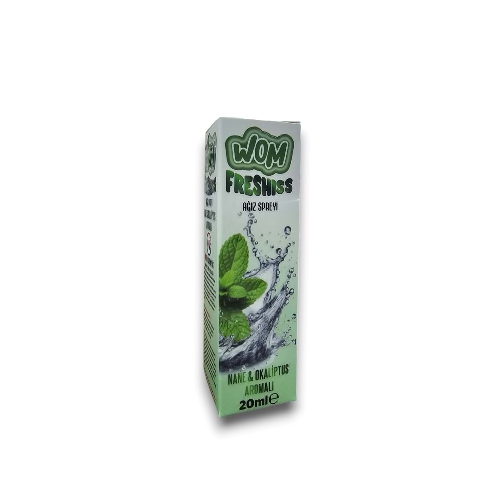 WOM FRESHISS AĞIZ SPREYİ ( NANE & OKALİPTUS AROMALI / 20 ML )