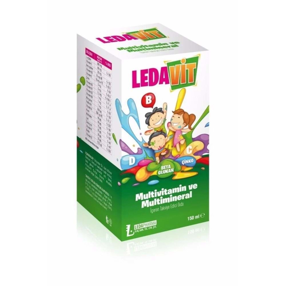LEDAVİT MULTİVİTAMİN VE MULTİMİNERAL ŞURUP 150 ML