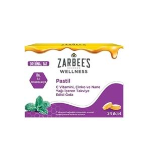ZARBEE'S WELLNESS PASTİL 24 ADET (C VİT. & ÇİNKO VE NANE YAĞI )
