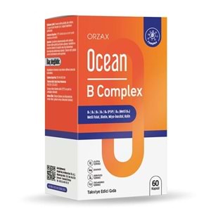 ORZAX OCEAN B COMPLEX 60 KAPSÜL ( B1, B2, B3, B5, B6, B12 & METİL FOLAT & BİOTİN & KOLİN )