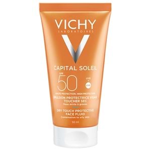 VICHY CAPITAL SOLEIL DRY TOUCH FLUİD GÜNEŞ KREMİ SPF50+ 50 ML ( KARMA VE YAĞLI CİLTLER )