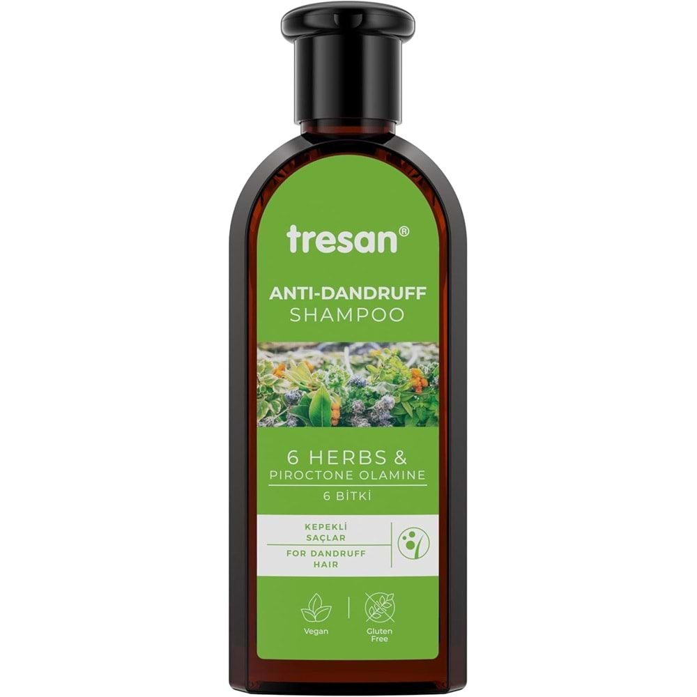 TRESAN KEPEK KARŞITI ŞAMPUAN 300 ML ( KEPEKLİ SAÇLAR / 6 BİTKİ ÖZÜ )