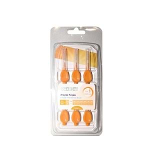 PAKDENT ARA YÜZ FIRÇASI 0,45 MM 6 LI PAKET NO : 1 ( U TİPİ / TURUNCU )