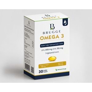 BRUGGE OMEGA 3 BALIK YAĞI TAKVİYE EDİCİ GIDA 30 SOFTJEL KAPSÜL