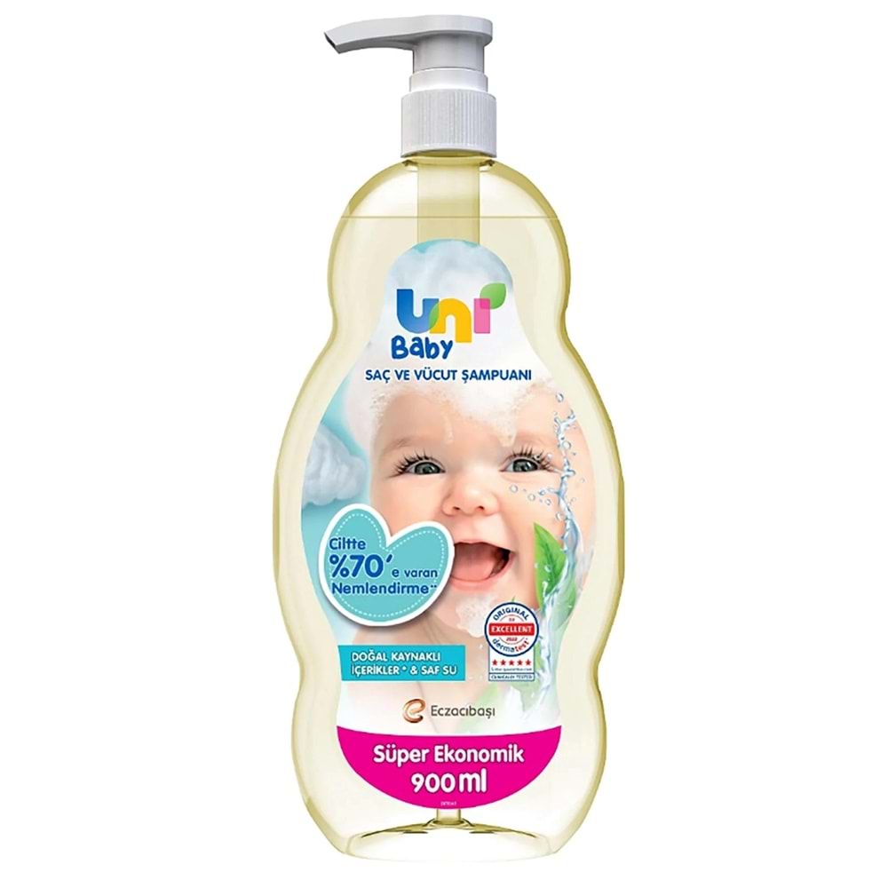 UNİ BABY SAÇ VE VÜCUT ŞAMPUANI 900 ML