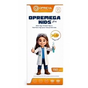 OPREVA OPREMEGA KİDS PLUS BALIK YAĞI ŞURUP 150 ML ( PORTAKAL VE TIBBİ NANE YAĞI )